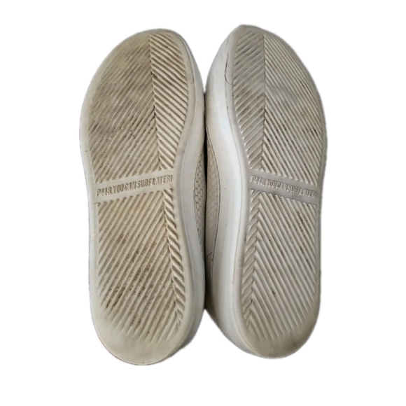 P448  Womens Thea Python Roccia White Leather Snake Print Designer Sneakers 38 - Picture 5 of 15